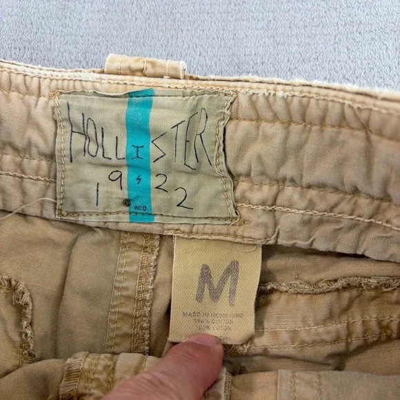 Vintage Hollister Cargo Paratrooper Baggy Skater Pants in Tan Men Medium 34x30